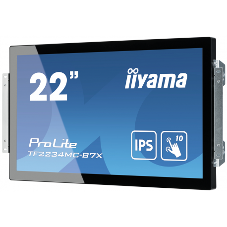 iiyama ProLite TF2234MC-B7X - LED monitor - 22" (21.5" viewable) - open frame - touchscreen - 1920 x 1080 Full HD (1080p) @ 60 Hz - IPS - 350 cd / m² - 1000:1 - 8 ms - HDMI, VGA, DisplayPort - black - 10