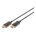 DIGITUS - DisplayPort cable - DisplayPort (M) to DisplayPort (M) - DisplayPort 1.4 - 20 m - snap fastener, Active Optical Cable (AOC), Dolby DTS-HD Master Audio support, Dolby TrueHD support, FEC, 4K120Hz support, 8K60Hz (7680 x 4320) support - black