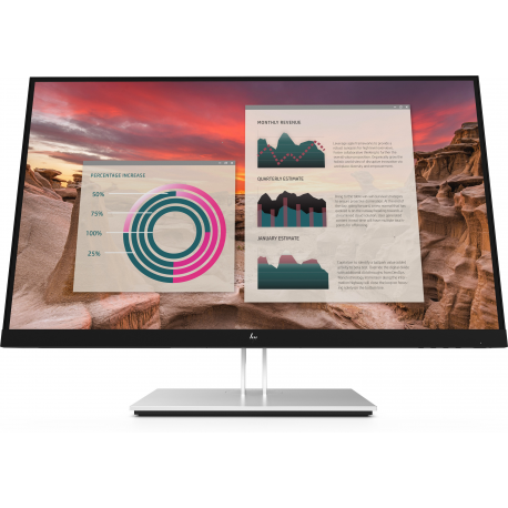 HP E27u G4 - E-Series - LED monitor - 27" - 2560 x 1440 QHD @ 60 Hz - IPS - 250 cd / m² - 1000:1 - 5 ms - HDMI, DisplayPort, USB-C - sparkling black - 11