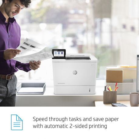 HP LaserJet Enterprise M611dn - Printer - B/W - Duplex - laser - A4/Legal - 1200 x 1200 dpi - up to 61 ppm - capacity: 650 sheets - USB 2.0, Gigabit LAN, USB 2.0 host - 18