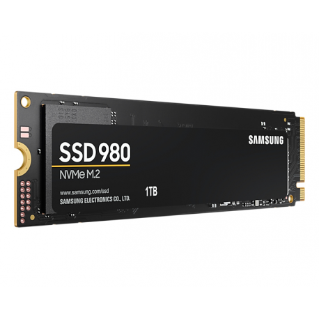 Samsung 980 MZ-V8V1T0BW - Solid state drive - encrypted - 1 TB - internal - M.2 2280 - PCI Express 3.0 x4 (NVMe) - 256-bit AES - TCG Opal Encryption - 4