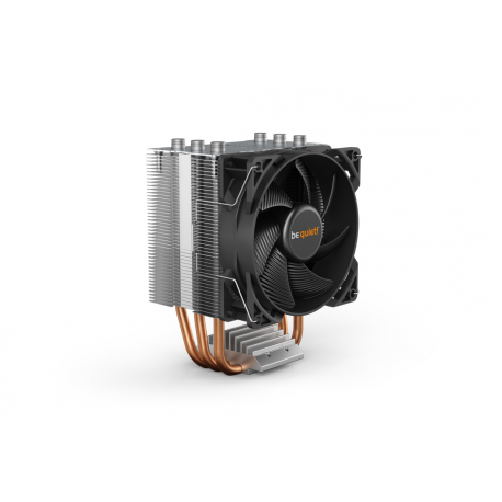 be quiet! Pure Rock Slim 2 - Processor cooler - (for: LGA1155, AM3+, LGA1150, LGA1151, AM4, LGA1200) - aluminium with aluminium/copper base - 92 mm - silver - 0