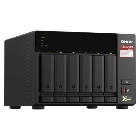 QNAP TS-673A - NAS server - 6 bays - SATA 6Gb/s - RAM 8 GB - Gigabit Ethernet / 2.5 Gigabit Ethernet - 8