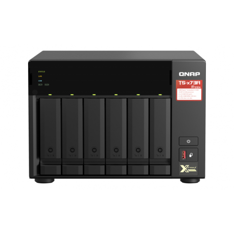 QNAP TS-673A - NAS server - 6 bays - SATA 6Gb/s - RAM 8 GB - Gigabit Ethernet / 2.5 Gigabit Ethernet - 12