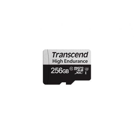 Transcend 350V - Flash memory card (SD adapter included) - 256 GB - UHS-I U3  /  Class10 - microSDXC UHS-I - 0