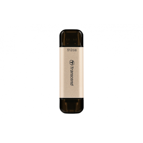 Transcend JetFlash 930C - USB flash drive - 512 GB - USB 3.2 Gen 1 / USB-C - gold - 1