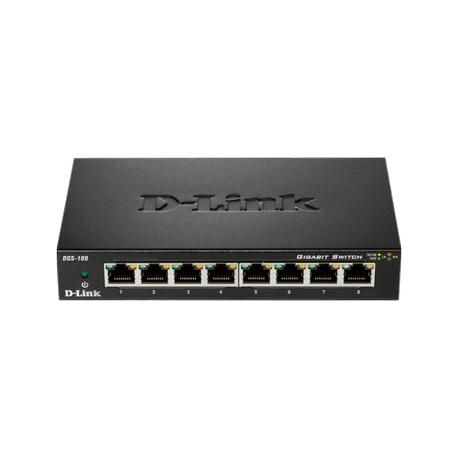 D-Link DGS 108GL - Switch - unmanaged - 8 x 10 / 100 / 1000 - desktop - 3