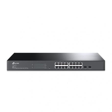 TP-Link JetStream TL-SG2218 - V1 - switch - smart - 16 x 10/100/1000 + 2 x SFP - rack-mountable - 1