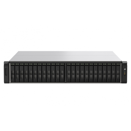 QNAP TS-H2490FU - NAS server - 24 bays - rack-mountable - PCI Express 3.0 x4 (NVMe) - RAID 0, 1, 5, 6, 10, 50, JBOD, 60 - RAM 128 GB - 25 Gigabit Ethernet - iSCSI - 0