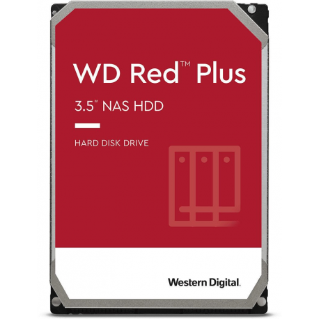 WD Red Plus NAS Hard Drive WD40EFZX - Hard drive - 4 TB - internal - 3.5" - SATA 6Gb / s - 5400 rpm - buffer: 128 MB - 0