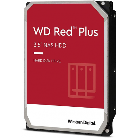 WD Red Plus NAS Hard Drive WD40EFZX - Hard drive - 4 TB - internal - 3.5" - SATA 6Gb / s - 5400 rpm - buffer: 128 MB - 1