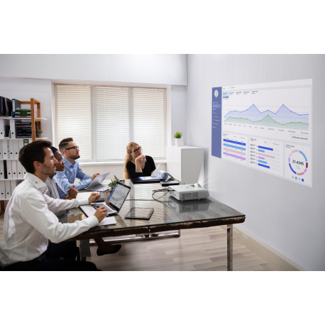 Epson EB-L200SX - 3LCD projector - 3600 lumens (white) - 3600 lumens (colour) - XGA (1024 x 768) - 4:3 - 802.11a / b / g / n / ac wireless  /  LAN /  Miracast - white - 10