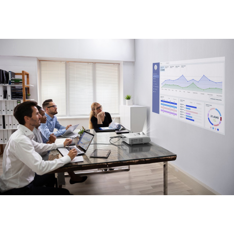 Epson EB-L200SX - 3LCD projector - 3600 lumens (white) - 3600 lumens (colour) - XGA (1024 x 768) - 4:3 - 802.11a / b / g / n / ac wireless  /  LAN /  Miracast - white - 15