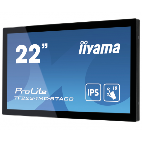 iiyama ProLite TF2234MC-B7AGB - LED monitor - 22" (21.5" viewable) - open frame - touchscreen - 1920 x 1080 Full HD (1080p) @ 60 Hz - IPS - 350 cd/m² - 1000:1 - 8 ms - HDMI, VGA, DisplayPort - black - 5