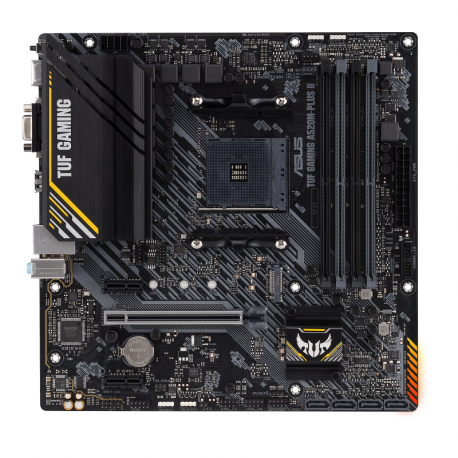 ASUS TUF GAMING A520M-PLUS II - Motherboard - micro ATX - Socket AM4 - AMD A520 - USB 3.2 Gen 1 - Gigabit LAN - onboard graphics (CPU required) - HD Audio (8-channel) - 0