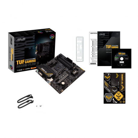 ASUS TUF GAMING A520M-PLUS II - Motherboard - micro ATX - Socket AM4 - AMD A520 - USB 3.2 Gen 1 - Gigabit LAN - onboard graphics (CPU required) - HD Audio (8-channel) - 3