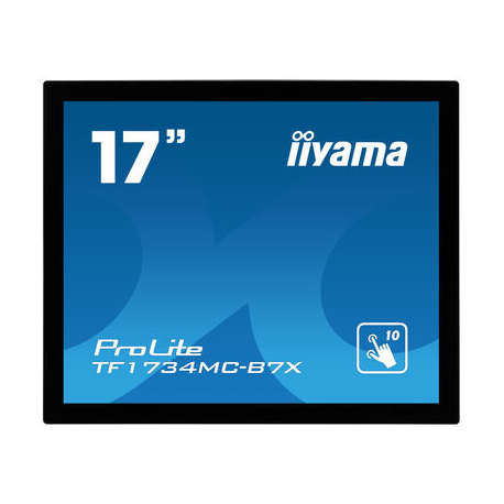 iiyama ProLite TF1734MC-B7X - LED monitor - 17" - open frame - touchscreen - 1280 x 1024 - IPS - 350 cd / m² - 1000:1 - 5 ms - HDMI, VGA, DisplayPort - black - 0