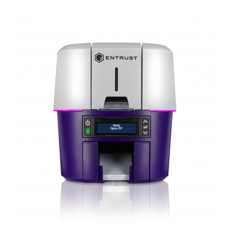 Entrust Sigma DS2 - Plastic card printer - colour - dye sublimation - CR-80 Card (85.6 x 54 mm) - 300 x 1200 dpi up to 225 cards / hour (colour) - capacity: 125 cards - USB, LAN - 0