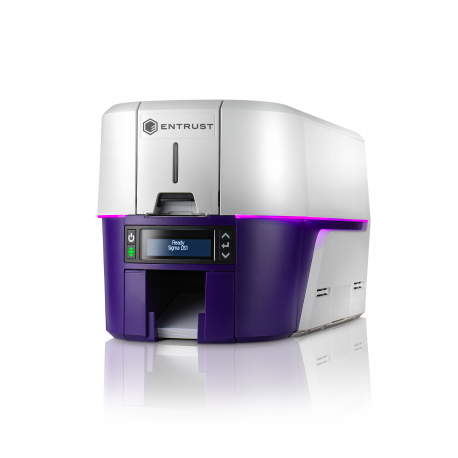 Entrust Sigma DS2 - Plastic card printer - colour - dye sublimation - CR-80 Card (85.6 x 54 mm) - 300 x 1200 dpi up to 225 cards / hour (colour) - capacity: 125 cards - USB, LAN - 3
