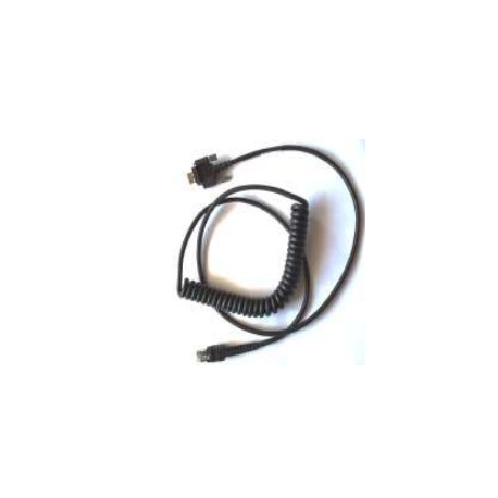 Zebra - USB cable - USB (M) locking to USB (M) - 2.74 m - coiled, thumbscrews - for Zebra DS3608, DS3678, LI3608, LI3678, VC70 - 0
