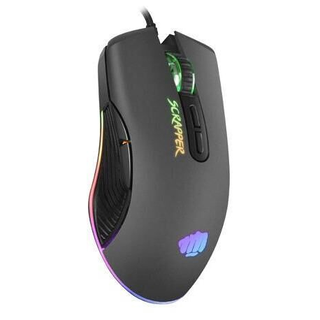 FURY Scrapper - Mouse - optical - 7 buttons - wired - USB 2.0 - matte black - 1