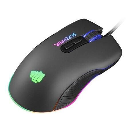 FURY Scrapper - Mouse - optical - 7 buttons - wired - USB 2.0 - matte black - 4