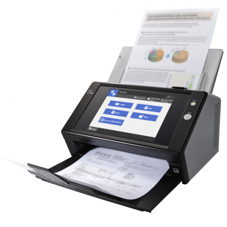 Fujitsu Image Scanner N7100E - Document scanner - Dual CIS - Duplex - 216 x 355.6 mm - 600 dpi x 600 dpi - up to 25 ppm (mono)  /  up to 25 ppm (colour) - ADF (50 sheets) - up to 4000 scans per day - Gigabit LAN - 0