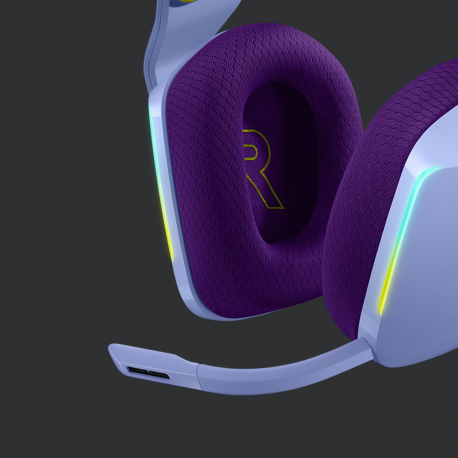 Logitech G G733 LIGHTSPEED Wireless RGB Gaming Headset - Headset - full size - 2.4 GHz - wireless - lilac - 4