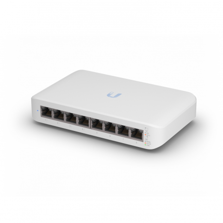 Ubiquiti UniFi Switch Lite USW-Lite-8-POE - Switch - Managed - 8 x 10 / 100 / 1000 (4 PoE+) - desktop, wall-mountable - PoE+ (52 W) - 0