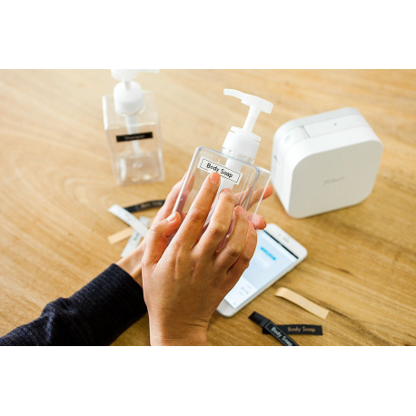 Brother P-Touch PT-P300BT - Label printer - thermal transfer - Roll (1.2 cm) - 180 dpi - up to 20 mm/sec - Bluetooth 2.1 EDR - cutter - 7