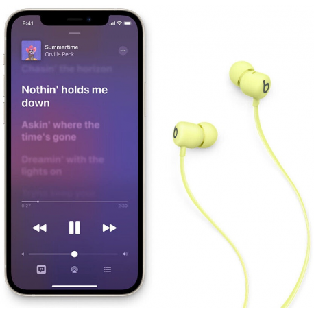 Beats Flex All-Day - Earphones with mic - in-ear - Bluetooth - wireless - yuzu yellow - for iPad / iPhone / iPod / TV / Watch - 2