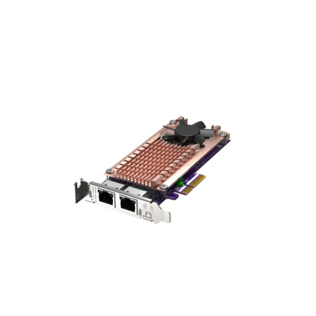QNAP QM2-2P2G2T - Storage controller - M.2 - M.2 NVMe Card  /  PCIe 3.0 (NVMe) low profile - PCIe 3.0 x4, 2.5 Gigabit Ethernet - for QNAP QVP-63, TS-453, 473, 673, 832, 873, TVS-672, 872; VioStor QVP-85 - 4