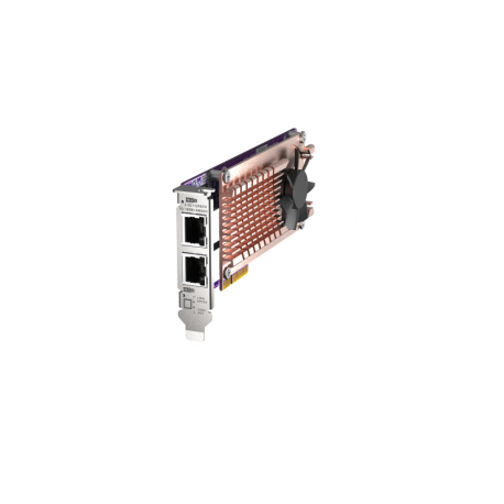 QNAP QM2-2P2G2T - Storage controller - M.2 - M.2 NVMe Card  /  PCIe 3.0 (NVMe) low profile - PCIe 3.0 x4, 2.5 Gigabit Ethernet - for QNAP QVP-63, TS-453, 473, 673, 832, 873, TVS-672, 872; VioStor QVP-85 - 5