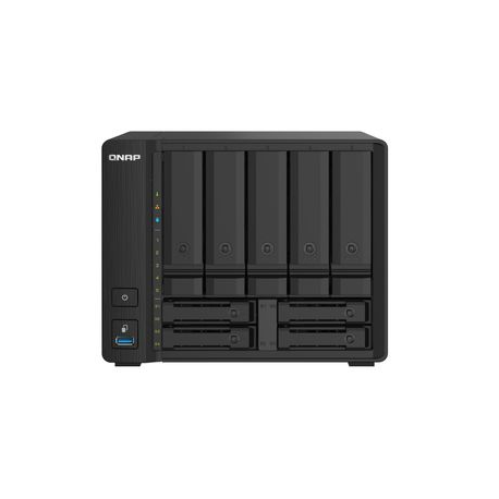QNAP TS-932PX - NAS server - 9 bays - SATA 6Gb/s - RAID 0, 1, 5, 6, 10, 50, JBOD, 5 hot spare, 6 hot spare, 60, 50 hot spare, 10 hot spare, 1 hot spare, 60 hot spare - RAM 4 GB - Gigabit Ethernet / 2.5 Gigabit Ethernet / 10 Gigabit Ethernet - iSCSI - 0