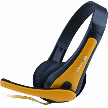 Canyon CNS-CHSC1BY - Headset - full size - wired - black/yellow - 0