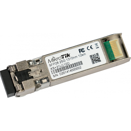 MikroTik XS+31LC10D - SFP28 transceiver module - SFP+/SFP28 / LC/UPC single-mode - up to 10 km - 1310 nm - 0