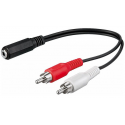 goobay AVK 179-0020 - Audio adaptor - RCA x 2 (M) to stereo mini jack (F) - 20 cm