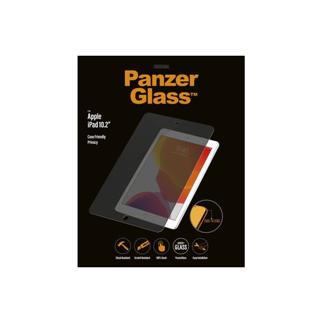 PanzerGlass Privacy & Case Friendly - Screen protector for tablet - glass - 10.2" - for Apple 10.2-inch iPad (7th generation) - 0