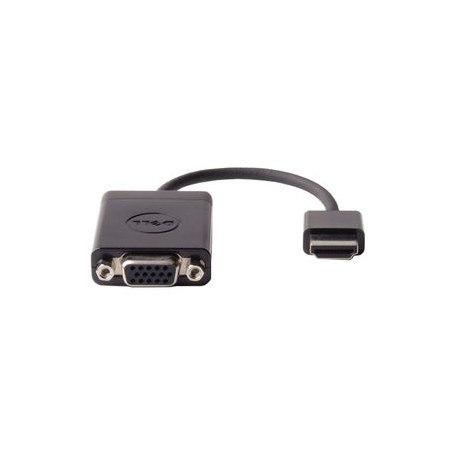 Dell - Video adapter - HDMI male to HD-15 (VGA) female - black - for Inspiron 14 34XX, 15 35XX, 15 75XX; Latitude 5289 2-In-1; OptiPlex 50XX; Precision T1650 - 0