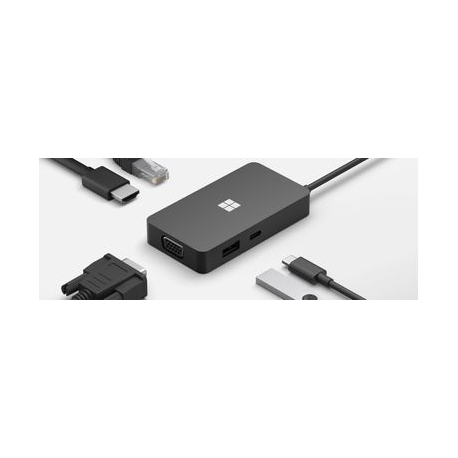Microsoft USB-C Travel Hub - Docking station - USB-C - VGA, HDMI - GigE - commercial - 1
