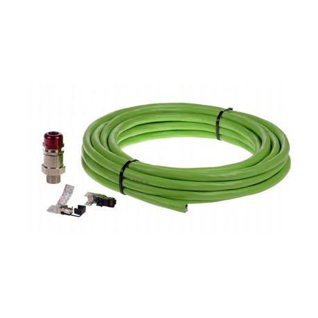 AXIS ASKDP03-T Armored - Network cable - bare wire to bare wire - 25 m - CAT 6 - outdoor - RAL 6018 - for AXIS Ex Connection Rail 4-port, EXTB-3; ExCam XF P1377, XPT Q6055 - 0