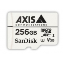 AXIS Surveillance - Flash memory card (microSDXC to SD adapter included) - 256 GB - Video Class V30 / UHS Class 3 / Class10 - microSDXC - white - for AXIS P1455, P3255, P3925, Q6100, Q6315, Q8752, V5925, V5938 50; Q60 Series; V59 Series