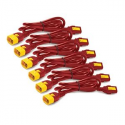 APC - Power cable - IEC 60320 C13 locking to IEC 60320 C14 locking - 60 cm - red (pack of 6) - for P / N: SCL500RMI1UC, SCL500RMI1UNC, SMT3000I-AR, SMT3000R2I-AR, SMTL750RMI2UC, SRT1500RMXLI