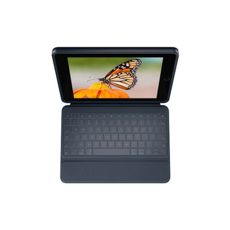 Logitech Rugged Combo 3 - Keyboard and folio case - Apple Smart connector - classic blue - for Apple 10.2-inch iPad (7th generation, 8th generation) - 1