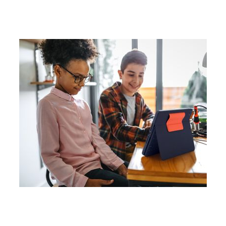 Logitech Rugged Combo 3 - Keyboard and folio case - Apple Smart connector - classic blue - for Apple 10.2-inch iPad (7th generation, 8th generation) - 8