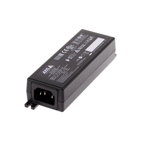 AXIS Midspan - PoE injector - AC 100-240 V - 30 Watt - output connectors: 1 - Europe - black - for AXIS M1137, M3067, M3075, M3116, M3205, P1377, P1378, P1455, P3247, P3248, P3255, Q1615 - 0