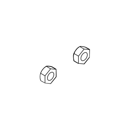 Star - Hexagon nut NH4-1 (pack of 2) - 1