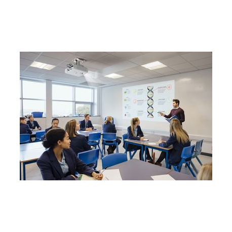 Epson EB-L200W - 3LCD projector - 4200 lumens (white) - 4200 lumens (colour) - WXGA (1280 x 800) - 16:10 - 720p - 802.11a / b / g / n wireless  /  LAN  /  Miracast Wi-Fi Display - white - 9