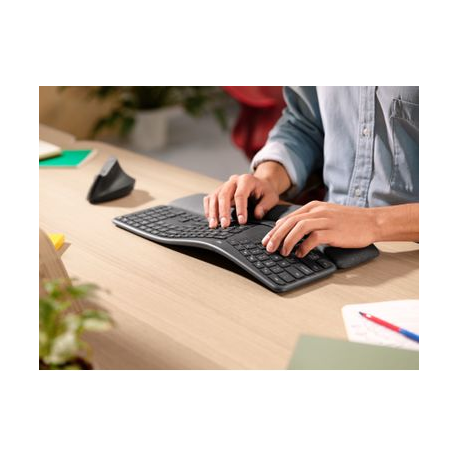 Logitech ERGO K860 Split Keyboard for Business - Keyboard - wireless - Bluetooth LE - AZERTY - French - graphite - 5