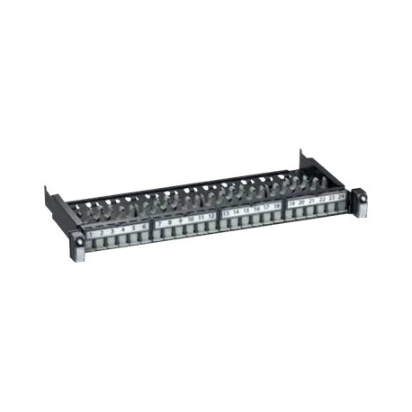 Schneider Actassi Evolution S-One - Patch panel - RJ-45 X 24 - dark grey, RAL 7016 - 1U - 19" - 0